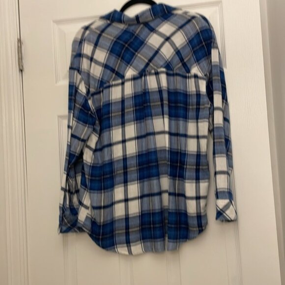 Rails flannel Blue and White Plaid Button-Up Shirt - Picture 2 of 4